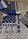 Navy Blue FVD Silk With Heavy Pallu Function Wear Saree Collection 04 